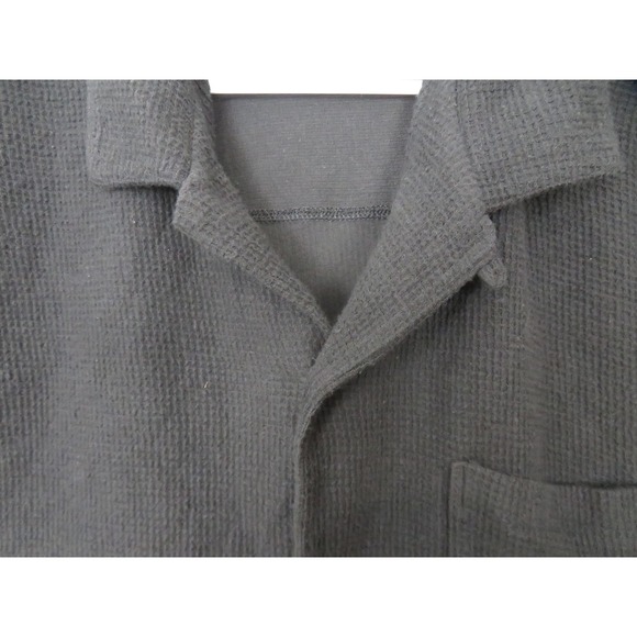 Gap Shirt Mens 3XL Black Textured Modal Camp Collar Short Sleeve Button Up Knit - Picture 4 of 9